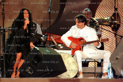 Kaya i Goran Bregovic na Festiwalu Piosenki w Sopocie....