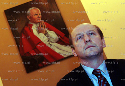 Marszalek Maciej Plazynskim na spotkaniu przedwyborczym...