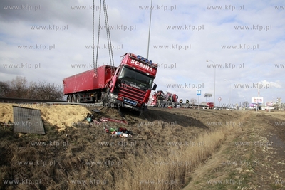Przejazdowo. Zderzenie ciężarówek z czterema samochodami...