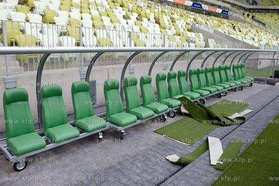 Gdansk. Stadion PGE Arena. Pierwszy oficjalny trening...