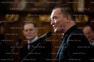 Gdansk. Dwor Artusa. Uroczystosc wreczenia nagrod zeglarskich...