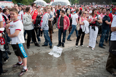 Gdansk. Strefa Kibica na Placu Zebran Ludowych gdzie...
