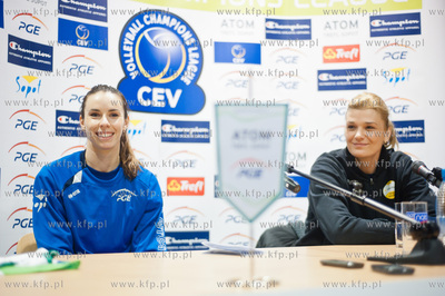 Sopot. Hala Ergo Arena. Wspolna konferencja siatkarek...