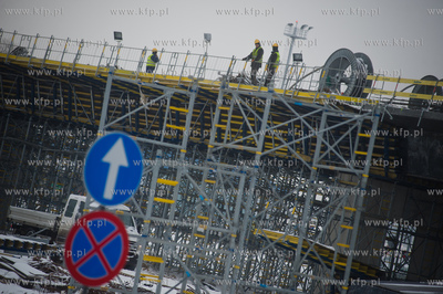 Gdansk. Rebiechowo. Budowa Pomorskiej Kolei Metropolitalnej....