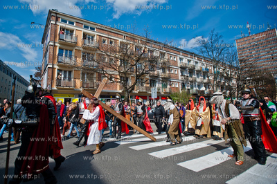 Wielki Piatek. Misterium Meki Panskiej na ulicach Gdanska....