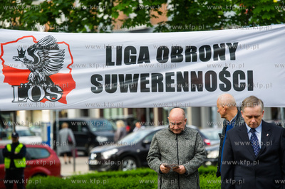 Gdansk. Plac pod pomnikiem Krola Jana III Sobieskiego....