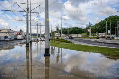Gdańsk. Skutki silnych opadow, które przeszły nad...