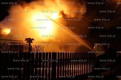 Pozar domu na ulicy Ornitologow 4 w Gdansku - Gorkach...