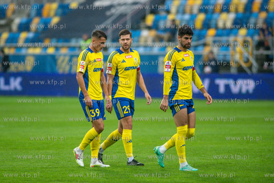 I liga. Arka Gdynia - Kotwica Kołobrzeg n/z Filip...
