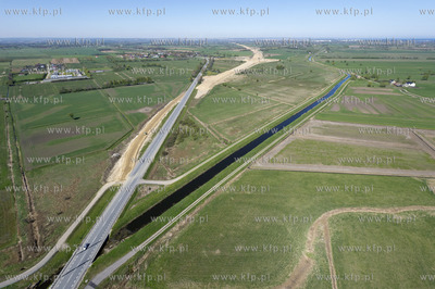 Gdansk. Budowa obwodnicy poludniowej z lotu ptaka....