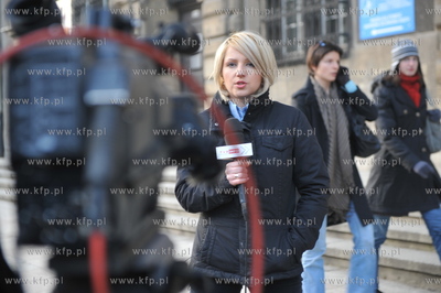 Ekipa Telewizji gdansk i dziennikarka Malgorzata Rakowiec...