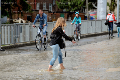 Zalany Gdańsk Siedlce  po intensywnych opadach deszczu....