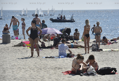 Plaża Gdynia - Środmieście. 26.07.2018 fot. Maciej...