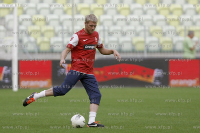 Gdansk. Stadion pilkarski PGE Arena.Trening druzyny...