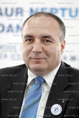 Gdansk. Ujecie wody Czarny Dwor. Konferencja prasowa...