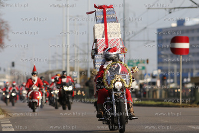 Gdansk. XIII edycja parady Mikolaje na Motocyklach....