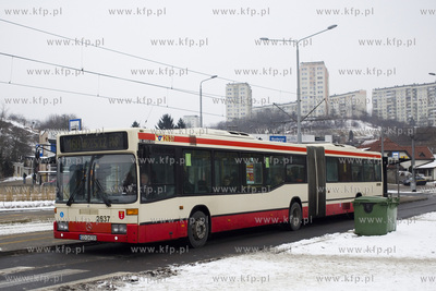 Pętla tramwajowa i autobusowa Gdańsku Siedlcach.
14.02.2017
fot....