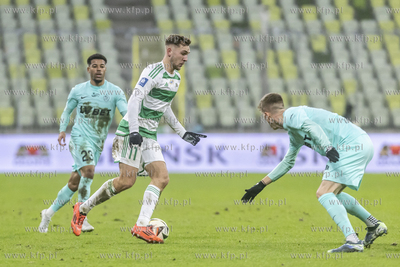 Lechia Gdańsk - Sląsk Wrocław. Nz. Domink Piła...