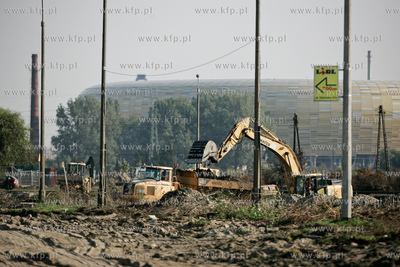 Gdansk. Remont torowiska oraz nawierzchni na ulicy...