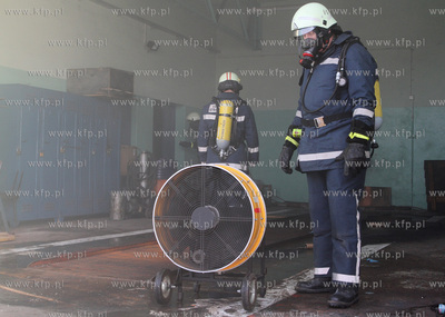 Gdansk. Rebiechowo. Cwiczenia - symulacja pozaru w...