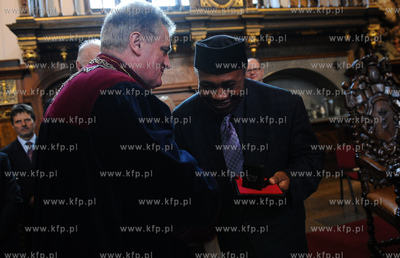 Gdansk. Dwor Artusa. Wreczenie Medali sw. Wojciecha...