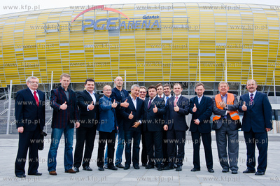 Gdansk. Stadion PGE Arena Gdansk. Wizytacja Sejmowej...