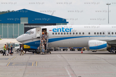 Port Lotniczy Gdansk im. Lecha Walesy. Nz.Boeing 737...