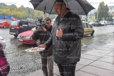 Slupsk. Kandydat na posla z list KWW Kukiz'15 Radoslaw...