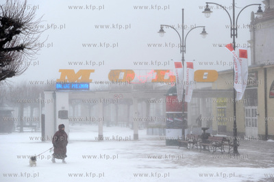Sopot. Wichura i sniezyca w Sopocie. 05.01.2017 fot....