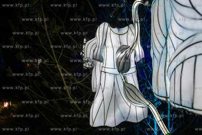 Przedpremierowy pokaz iluminacji w Lumina Park na terenie...