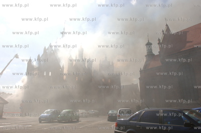 Pozar kosciola sw Katarzyny w Gdansku. 22.05.2006 Fot....