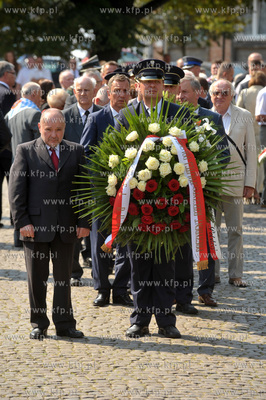 Gdansk. Plac Obronców Poczty Polskiej w Gdansku. Uroczystosci...