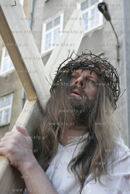 Gdansk. Inscenizacja Meki Panskiej. 06.04.2007 fot....