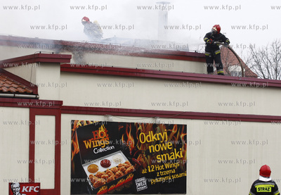 Sopot. Pozar restauracji KFC. 04.03.2009 fot. Krzysztof...