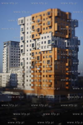 Gdansk Przymorze. Obroncow Wybrzeza. Nz Budynki mieszkalne...