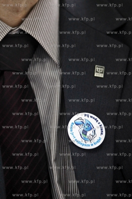 Gdansk. Ujecie wody Czarny Dwor. Konferencja prasowa...