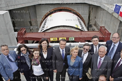 Gdansk. Symboliczne uruchomienie maszyny TBM Damroka,...