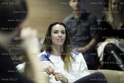Ergo Arena. Konferencja prasowa zenskiego zespolu siatkarskiego...