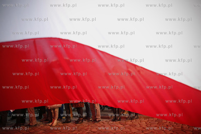 Gdańsk. Plac Solidarności. Wiec poparcia dla Lecha...