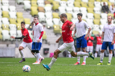 Stadion Gdańsk. Mecz towarzyski drużyn piłkarskich...
