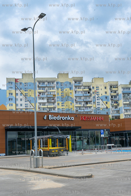 Gdańsk Zaspa. Budowa pawilonów handlowych przy al....