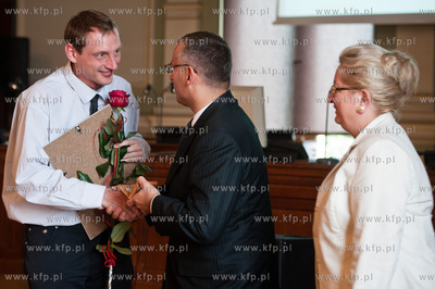 Gdansk. Sala obrad Rady Miasta Nowego Ratusza. Gala...