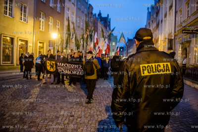 Gdansk. Marsz przeciwko lewackim ideologiom organizowany...