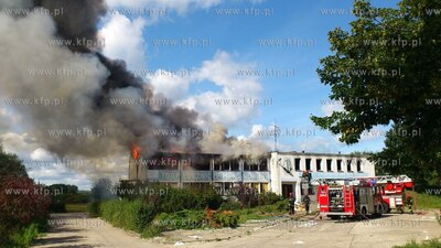 Pozar pustostanu na ulicy Hallera w Gdansku. Pozar...