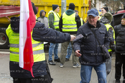 Ogólnopolski protest rolników.Akcja protestacyjna...
