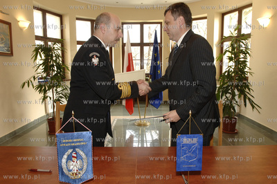 Osrodek szkoleniowy MOSG w Sopocie. Podpisanie umowy...