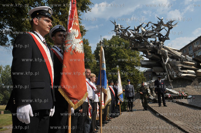 Gdansk. Plac Obronców Poczty Polskiej w Gdansku. Uroczystosci...