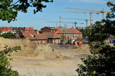Gdansk Wrzeszcz. Tereny zburzonego osiedla na ul. Nad...
