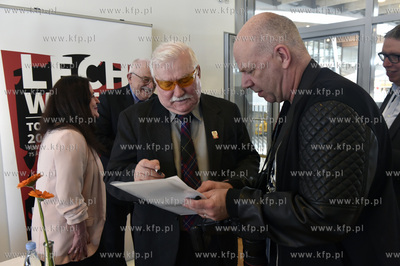 Wizyta Lecha Wałęsy w Billund w Danii. Konferencja...