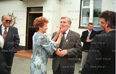 Danuta i Lecha Walesa, imieniny Lecha Walesy, 06.95....